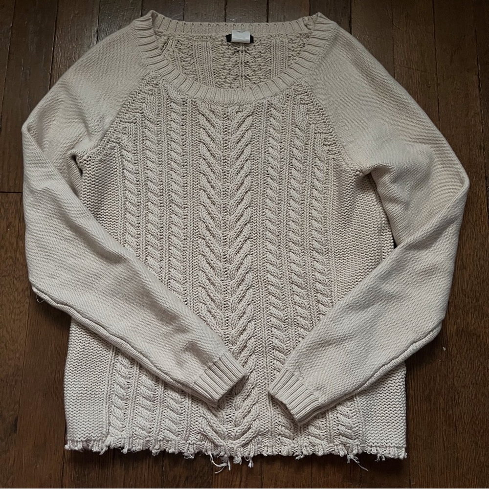Jcrew destroyed hem sweater